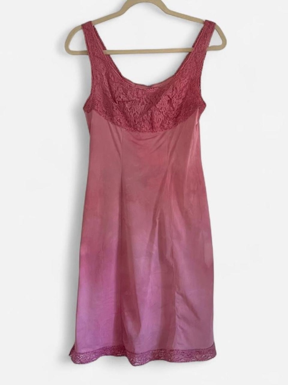 Hand Dyed Pink Slip Dress